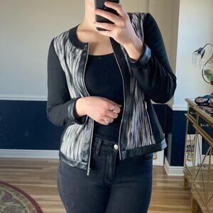 Rafaella black and white zip jacket